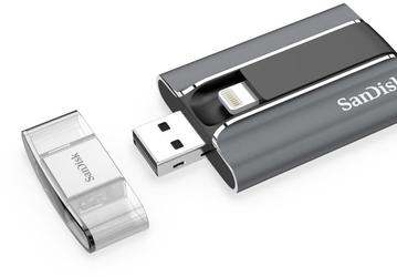 SanDisk увеличивает до 128 ГБ объем накопителя iXpand, который можно подключать напрямую к смартфонам Apple iPhone и планшетам Apple iPad