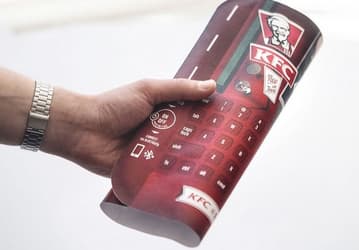 Сеть заведений общественного питания KFC предложила своим посетителям «одноразовые» Bluetooth-клавиатуры