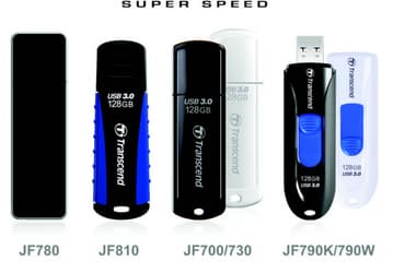 Transcend выпустила флэш-накопители USB 3.0 емкостью 128 и 256 ГБ