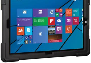 Жесткий чехол aXtion Edge M защищает планшет Surface Pro 3 и позволяет подвешивать его на кронштейне