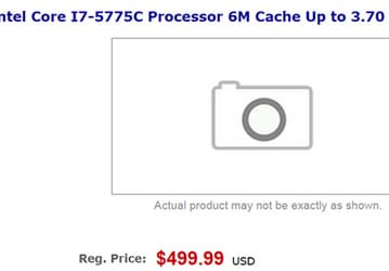 CPU Intel Core i7-5775C (Broadwell) оценен в $500