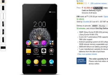 Смартфон ZTE Nubia Z9 mini пока продается только на индийском сайте Amazon и стоит больше, чем ожидалось