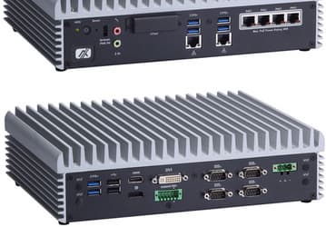 Компьютер Axiomtek eBOX671-885-FL с четырьмя портами Gigabit PoE предназначен для встраиваемых систем машинного зрения
