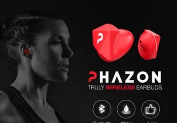 Беспроводные наушники Phazon подойдут любому без всяких сменных насадок различного размера    