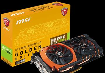 3D-карта MSI GeForce GTX 980 Ti Golden 6G Gaming Edition оснащена охладителем Twin Frozr V 