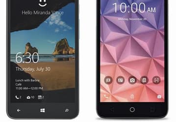 Смартфон Alcatel OneTouch Fierce XL будет существовать в двух версиях: с Windows 10 Mobile и Android