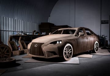 Origami Car — картонная копия электромобиля Lexus IS, в которой можно ездить 