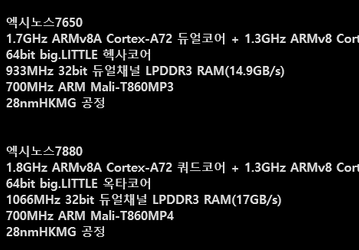 В конфигурацию однокристальных платформ Samsung Exynos 7880 и 7650 войдут GPU Mali-T860