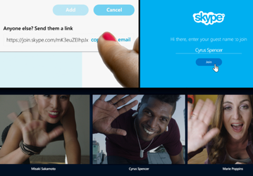 В чат Skype теперь можно приглашать людей, у которых нет учетной записи и клиента
