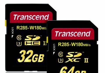 Скорость чтения новых карт памяти Transcend SDHC/SDXC UHS-II U3 достигает 285 МБ/с