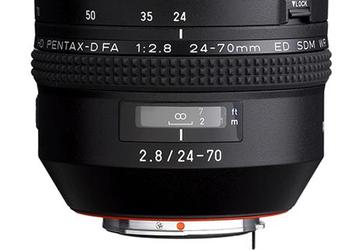 Представлен полнокадровый объектив HD Pentax-D FA 24-70mm f/2.8ED SDM WR