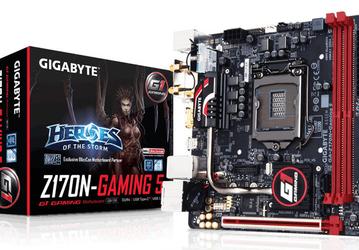 Плата Gigabyte Z170N-Gaming 5 типоразмера mini-ITX поддерживает процессоры Intel Core шестого поколения