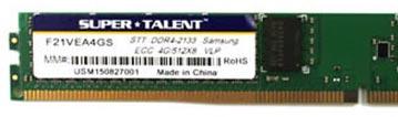 Ассортимент Super Talent пополнили низкопрофильные модули памяти DDR4-2133 объемом 4 ГБ