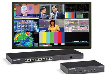 Коммутатор Black Box DCX3000 Digital KVM Matrix Switch имеет 30 конфигурируемых портов 