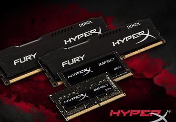 Серия HyperX Fury дополнена модулями памяти DDR3L; в ассортименте HyperX появились модули DDR4 SO-DIMM Impact
