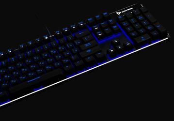 Механическая игровая клавиатура Qcyber Dominator оснащена синей подсветкой