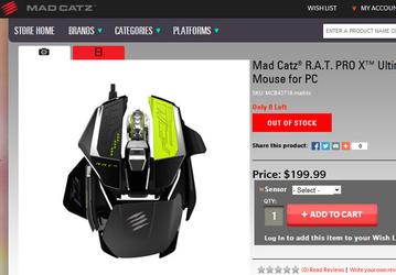Стала известна цена мыши Mad Catz R.A.T. Pro X