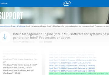 Упоминание о процессоре Intel Core i7-6950X Extreme Edition замечено на сайте производителя