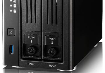 Двухдисковый сетевой накопитель Thecus W2810PRO работает под управлением ОС Windows Storage Server 2012 R2 Essentials