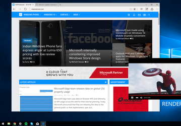 Microsoft работает над режимом Picture in Picture для Windows 10, но он появится лишь в следующем году