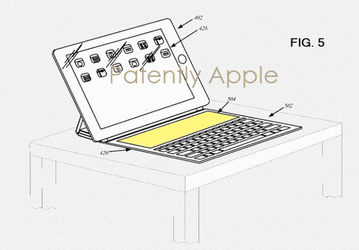 Патент описывает обновленный аксессуар Apple Smart Keyboard для iPad Pro с сенсорным дисплеем
