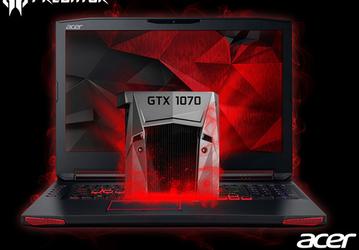 Игровые ноутбуки Acer Predator 15 и Predator 17 получили видеокарты Nvidia GeForce GTX 10