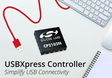 Миниатюрный контроллер Silicon Labs USBXpress CP2102N предназначен для встраиваемой электроники