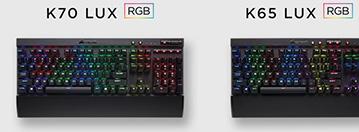 В клавиатурах Corsair K70 Lux RGB, K65 Lux RGB и K70 Lux используются переключатели Cherry MX