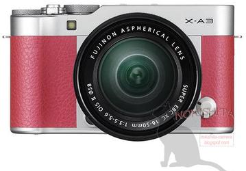 Опубликованы изображения беззеркальной камеры Fujifilm X-A3