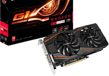 Конструкция системы охлаждения 3D-карты Gigabyte Radeon RX 470 G1 Gaming 4G включает два 90-миллиметровых вентилятора