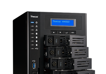 Сетевое хранилище Thecus N4810 поддерживает массивы объемом до 40 ТБ