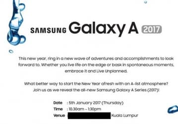 Названа дата анонса смартфонов Samsung Galaxy A образца 2017 года