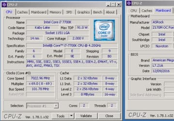 Процессор Intel Core i7-7700K покорил частоту 7 ГГц, сохранив работоспособность двух ядер