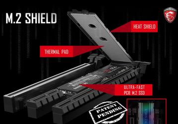 Специальный элемент M.2 Shield защитит и охладит твердотельные накопители на новых системных платах MSI