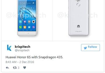 В Сети замечен смартфон Honor 6S