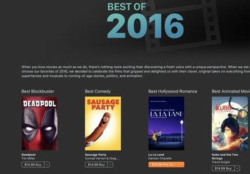 Опубликован перечень самого популярного контента App Store и iTunes в 2016 году