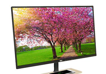 Монитор AOC P2779VC оснащен беспроводным зарядным устройством Qi
