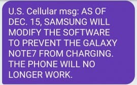 Samsung заблокирует смартфоны Galaxy Note7 в США уже на следующей неделе
