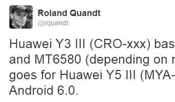 Huawei продолжит использование SoC MediaTek в смартфонах Y3 и Y5 нового поколения