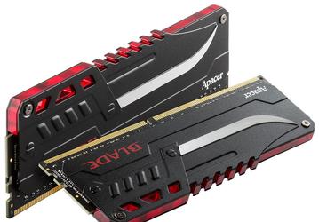 Модули памяти Apacer Blade Fire DDR4 украшены штыками и красной подсветкой