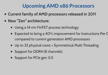 Подтвердилась информация, что процессоры AMD Zen будут иметь до 32 ядер