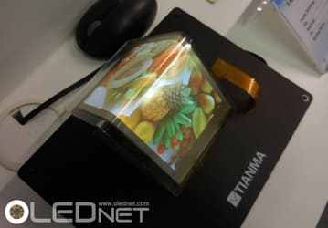 Китайская компания Tianma показала свою первую гибкую панель AMOLED