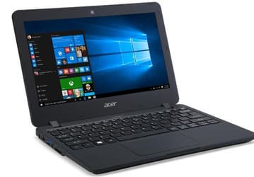 Учащиеся могут менять цвет светодиода на крышке ноутбука Acer TravelMate B117 для оповещения преподавателя