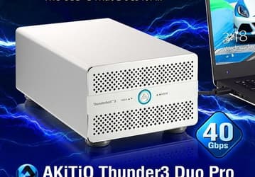 Если верить Akitio, Thunder3 Duo Pro — первый в мире внешний массив RAID с интерфейсом Thunderbolt 3