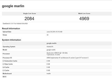 Смартфон HTC Nexus 2016 (Marlin) замечен в базе данных Geekbench 