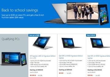 Покупатели компьютеров в Microsoft Store получают планшет NuVision и скидки до $500