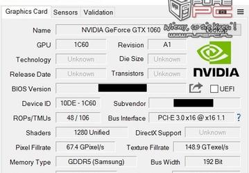 Мобильная версия видеокарты GeForce GTX 1060 будет отличаться от настольной только частотами