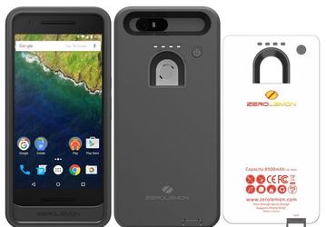 Ёмкость аккумулятора, встроенного в чехол ZeroLemon для смартфона Nexus 6P, составляет 8500 мА·ч