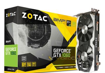 Графический процессор 3D-карты Zotac GeForce GTX 1060 AMP! разогнан до 1771 МГц
