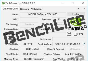 ПО GPU-Z доказывает, что мобильная видеокарта GeForce GTX 1070 почти не будет отличаться от настольной
